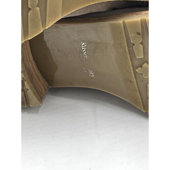 Russell & Bromley Tan Suede Atomic Quilted Stomper Lace Zip Boot Sz 39.5/9 - Picture 7 of 13